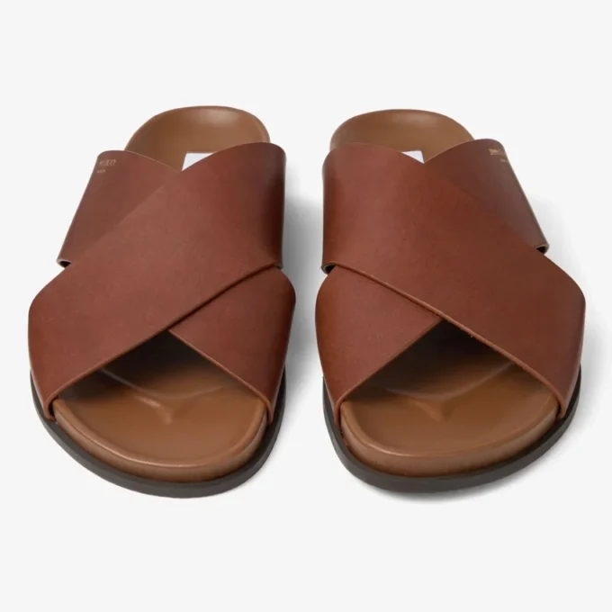Sol Slide Cigar Vachetta Leather Slides