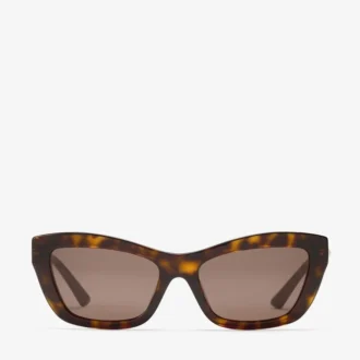 Solene Brown Havana Cat Eye Sunglasses
