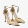 Stevie 100 Gold Crushed Metallic Pumps