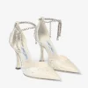 Stevie 100 Ivory Satin Crystal Pumps