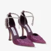 Stevie 100 Winter Bloom and Violet Orchid Mix Satin Pumps with Degrade Crystal