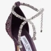 Stevie 100 Winter Bloom and Violet Orchid Mix Satin Pumps with Degrade Crystal