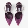 Stevie 100 Winter Bloom and Violet Orchid Mix Satin Pumps with Degrade Crystal