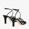 Strappy Black Satin Sandal