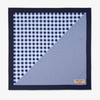 Sula Bandana Marine Mix Gingham Print Cotton Bandana