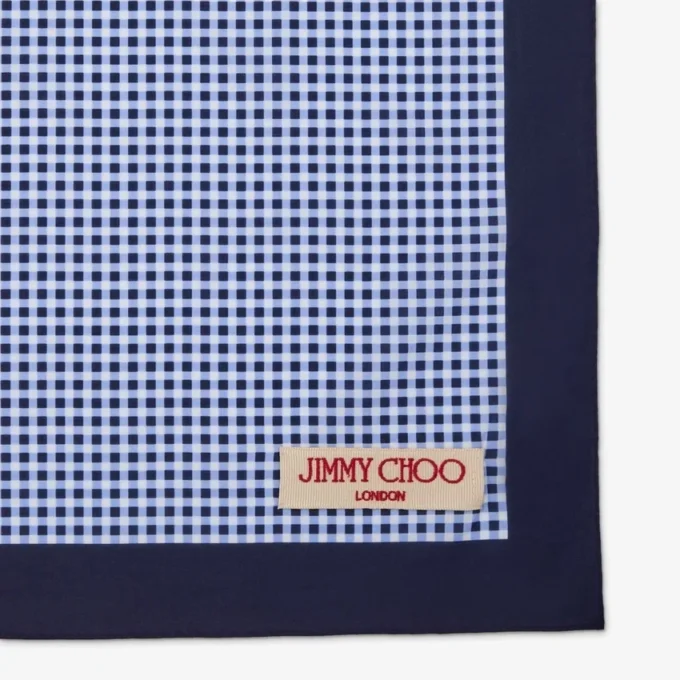 Sula Bandana Marine Mix Gingham Print Cotton Bandana