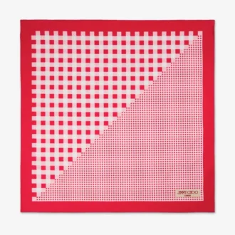 Sula Bandana Ruby Red Mix Gingham Print Cotton Bandana