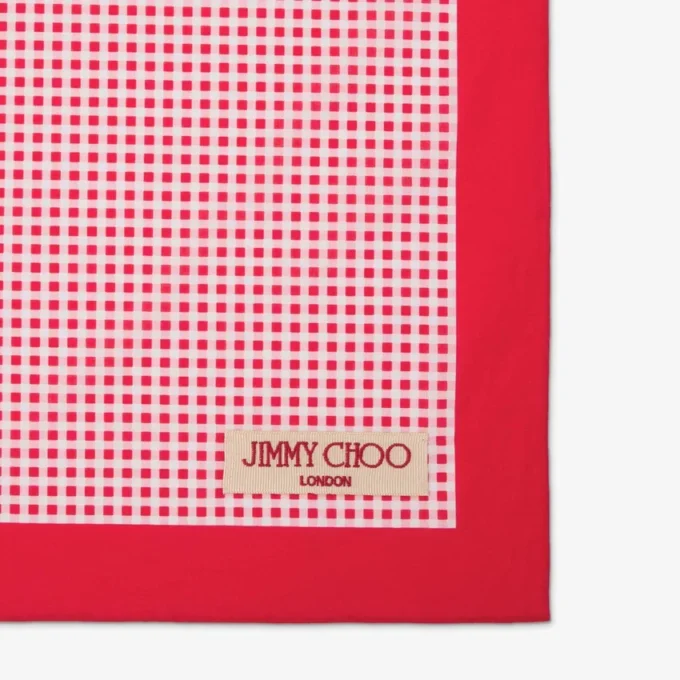 Sula Bandana Ruby Red Mix Gingham Print Cotton Bandana
