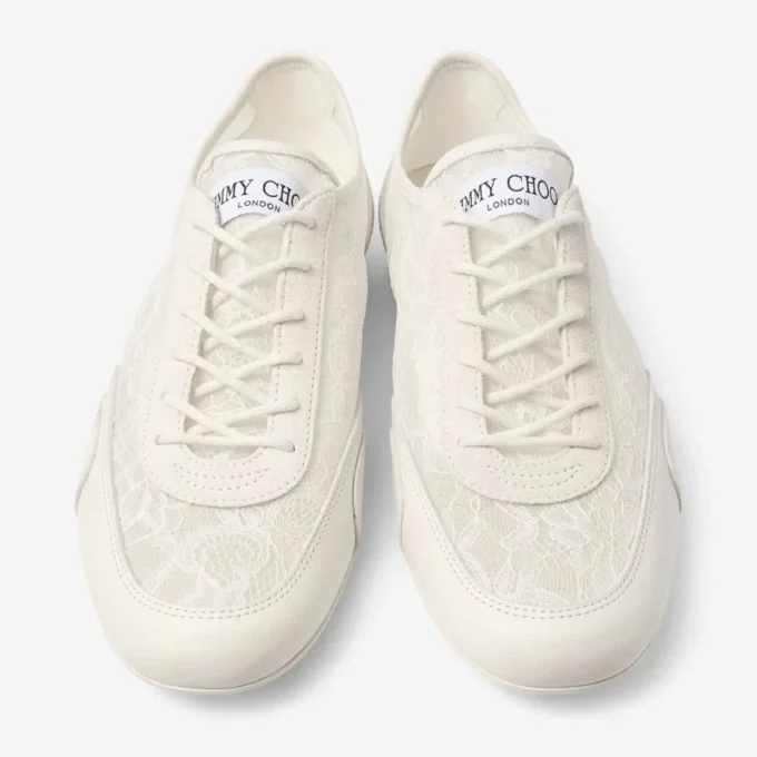 Sunny F Latte Leather Mix and Jimmy Choo Lace Low Top Trainers