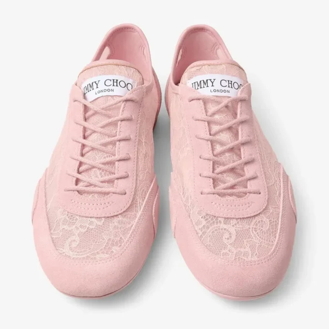 Sunny F Rose Leather Mix and Jimmy Choo Lace Low Top Trainers