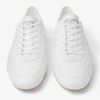 Sunny M White and Gum Leather Mix Low Top Trainers