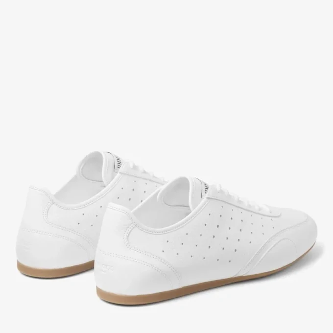 Sunny M White and Gum Leather Mix Low Top Trainers