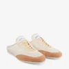 Sunny Mule F Latte and Toffee Leather Mix and Diamond Mesh Low Top Trainers