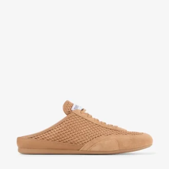 Sunny Mule F Toffee Leather Mix and Diamond Mesh Low Top Trainers