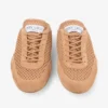 Sunny Mule F Toffee Leather Mix and Diamond Mesh Low Top Trainers