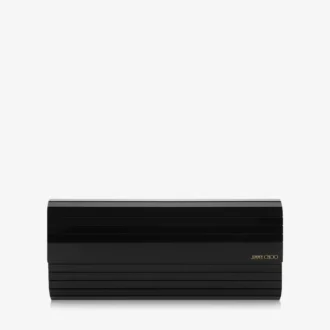 Sweetie Black Acrylic Clutch Bag with Gold Chain Strap