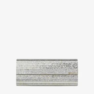 Sweetie Champagne Coarse Glitter Acrylic Clutch Bag
