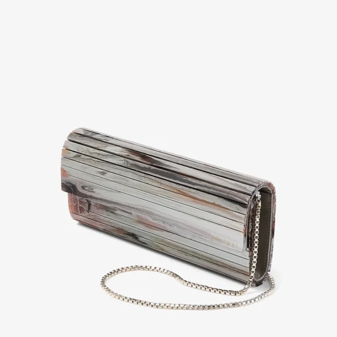 Sweetie Grey Mix Marble Effect Acrylic Clutch Bag