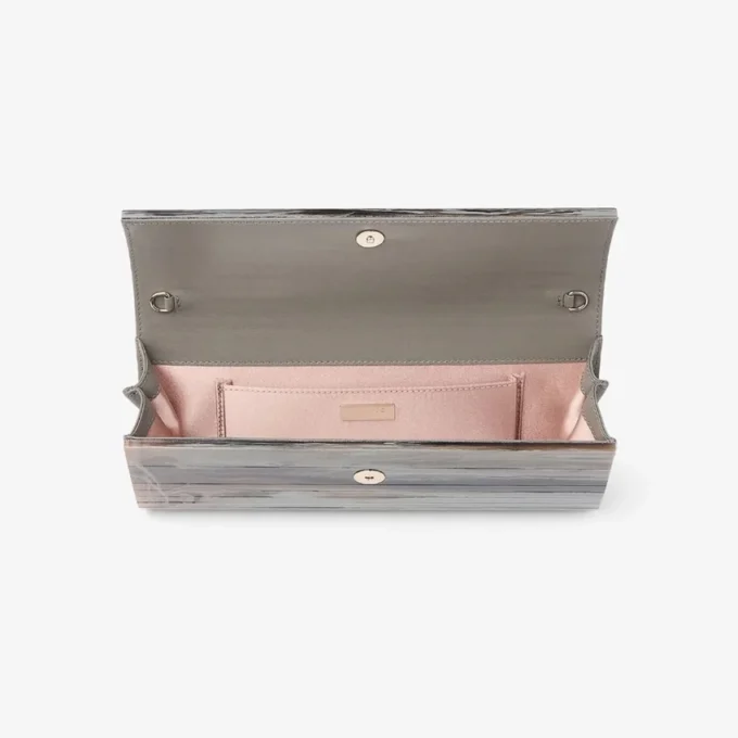 Sweetie Grey Mix Marble Effect Acrylic Clutch Bag