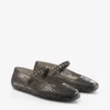 The Jelly Black Jelly Ballerina Flats with Crystal Embellishment