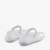 The Jelly Clear Jelly Ballerina Flats with Crystal Embellishment