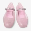 The Jelly Cotton Candy Jelly Ballerina Flats with Crystal Embellishment