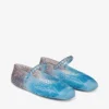 The Jelly Denim Degradé Jelly Ballerina Flats with Crystal Embellishment