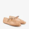 The Jelly Light Toffee Jelly Ballerina Flats with Crystal Embellishment