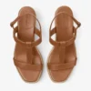Theia Wedge 60 Tan Leather Wedge Sandals