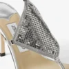 Thong Metallic Nappa Leather Sandal with Metal Mesh