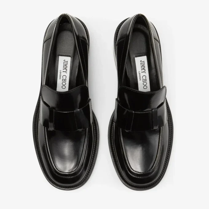 Tylor 60 Black Spazzolato Platform Loafers