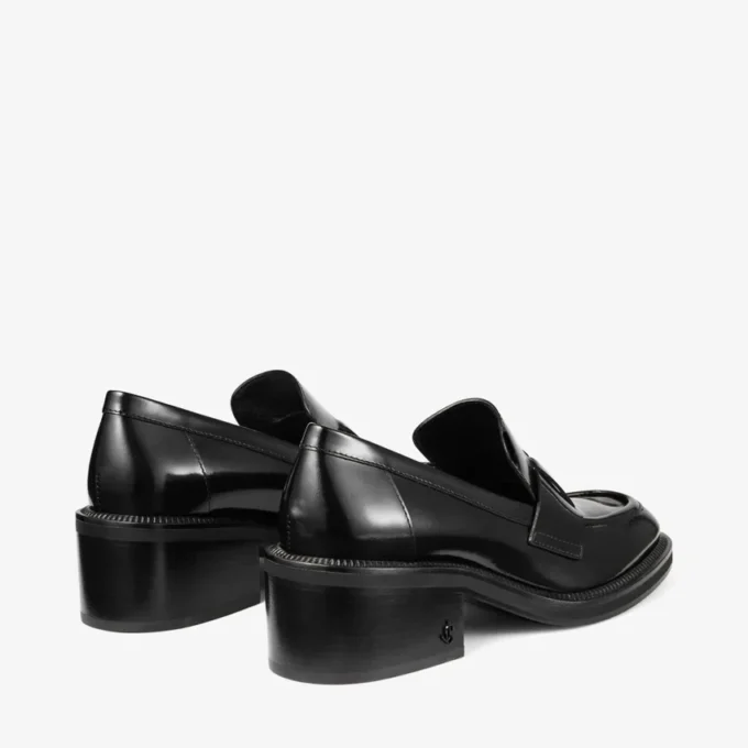 Tylor 60 Black Spazzolato Platform Loafers