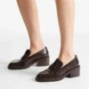 Tylor 60 Chocolate Croc Embossed Leather Loafers