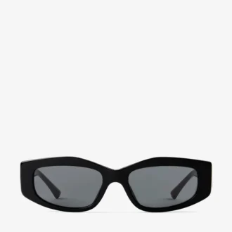 Uma Black Geometric Sunglasses