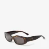 Uma Dark Brown Havana Geometric Sunglasses