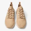 Veles Chai Cashmere Melange Knit Trainers with Pearl Buttons