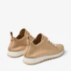 Veles Chai Cashmere Melange Knit Trainers with Pearl Buttons