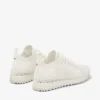 Veles Latte Crochet Knit Low-Top Trainers with Pearls