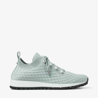 Veles Light Verde Textured Knit Trainers