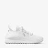 Veles White Textured Knit Trainers
