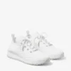 Veles White Textured Knit Trainers