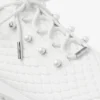 Veles White Textured Knit Trainers