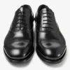 Vine Lace Up Black Smooth Calf Leather Lace up Shoes