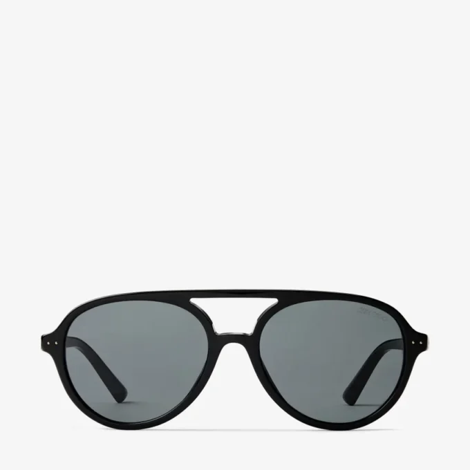 Vira Black Aviator Sunglasses