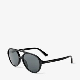 Vira Black Aviator Sunglasses