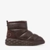 Xan Chocolate Soft Nappa Leather Ankle Boots with Shearling Lining