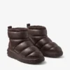 Xan Chocolate Soft Nappa Leather Ankle Boots with Shearling Lining