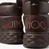 Xan Chocolate Soft Nappa Leather Ankle Boots with Shearling Lining