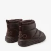 Xan Chocolate Soft Nappa Leather Ankle Boots with Shearling Lining