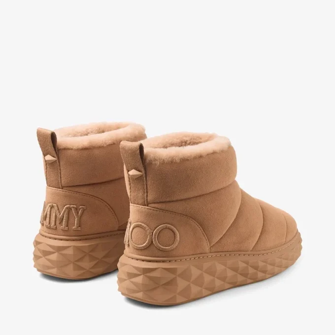 Xan Toffee Suede Ankle Boots with Shearling